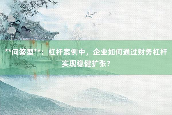 **问答型**：杠杆案例中，企业如何通过财务杠杆实现稳健扩张？